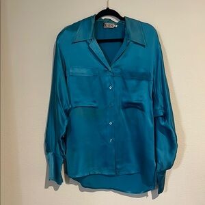 Escada Blue Button Down Shirt